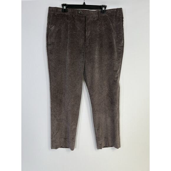 Vtg Saks Fifth Avenue Corduroy Pants Mens Brown Wide Wale Sz 40R Preppy Academia - Picture 1 of 12